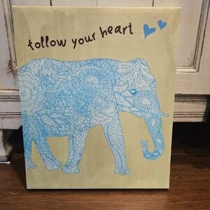 Blue Elephant Canvas Art